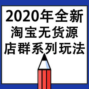 2020年淘宝无货源店群系列玩法