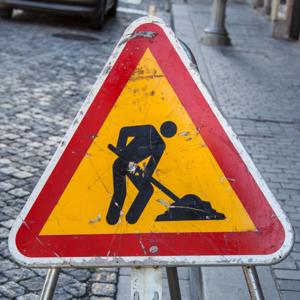 Where the sidewalk begins...