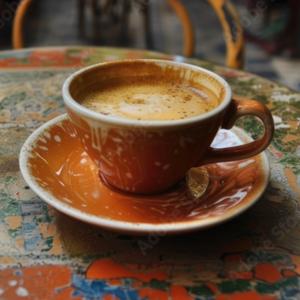 En kaffe med reflektion