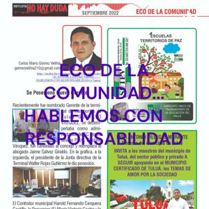 ECO DE LA COMUNIDAD...
HABLEMOS CON
RESPONSABILIDAD