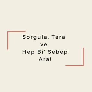 Sorgula, Tara ve Hep Bi' Sebep Ara!