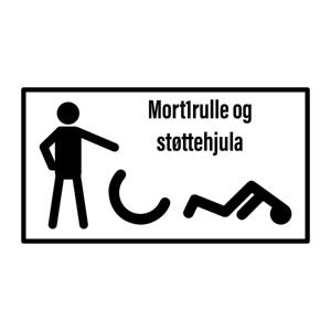 Mort1rulle og støttehjula