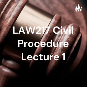 LAW217 Civil Procedure Lecture 1 - Introduction