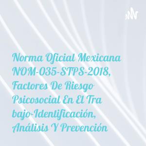 Norma Oficial Mexicana NOM-035-STPS-2018, Factores De Riesgo Psicosocial En El Trabajo-Identificación, Análisis Y Prevención