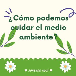 ¿Cómo podemos cuidar el medio ambiente?