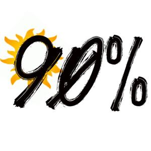 90%