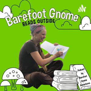 Barefoot Gnome Reads Outside