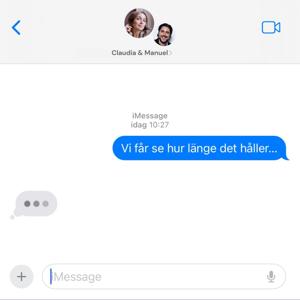 Vi får se hur länge det håller...