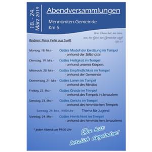 Abend Versammlungen 2019