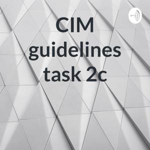 CIM guidelines task 2c