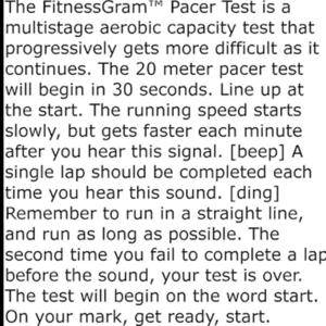 The FitnessGram Pacer Test