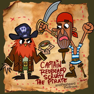 Captain Red Beard Scruffy the Pirate
