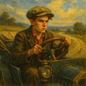 Bert Wilson at the Wheel