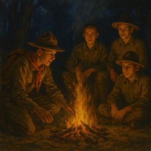 Boy Scouts First Camp Fire