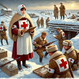 Red Cross Girls With The Russian Army
