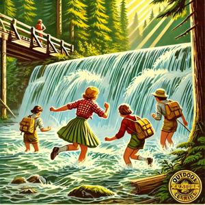 Outdoor Girls at Foaming Falls