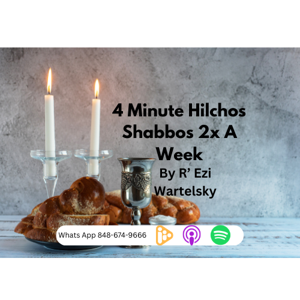 4 Minute Hilchos Shabbos 2x A Week