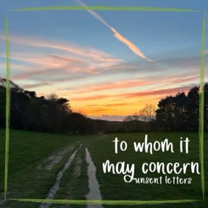 To Whom It May Concern: Unsent Letters