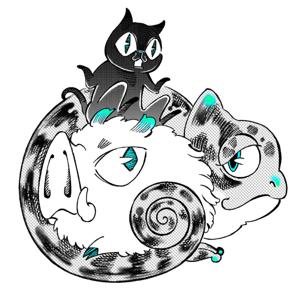 大黑貓與小山豬與路過的變色龍的亂聊時間