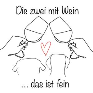 Die Zwei mit Wein