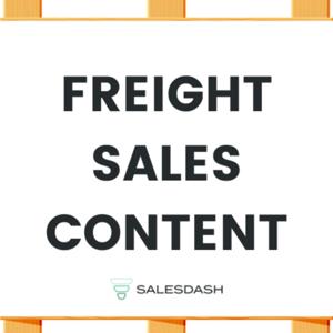 freight sales content by Salesdash CRM