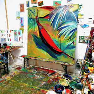 Tee im Atelier