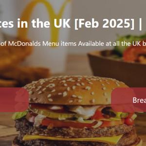 McDonald's UK Menu Breakdown: Prices, Nutrition & Popular Items