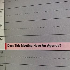 Does This Meeting Have An Agenda?