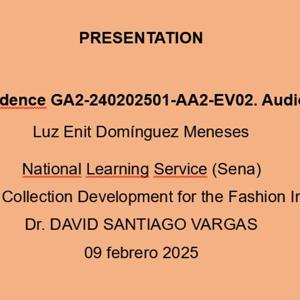 vidence GA2-240202501-AA2-EV02. Audio