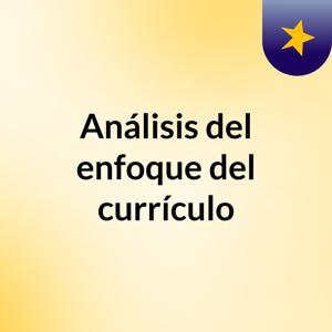 Análisis del enfoque del currículo