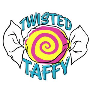 twisting it with taffy.