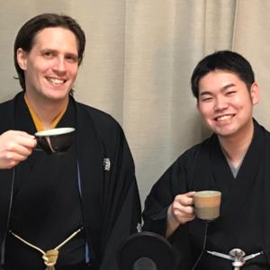 落語家　三遊亭好青年と三遊亭萬次郎のアフタヌーンティー