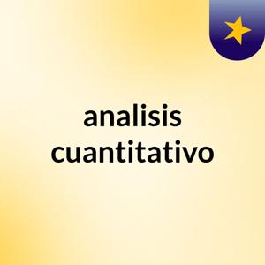 analisis cuantitativo