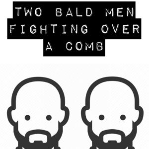 two bald men fighting over a comb