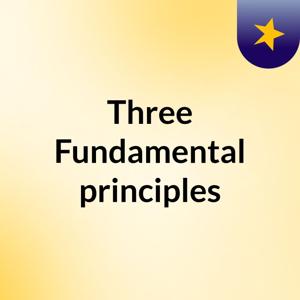 Three Fundamental principles