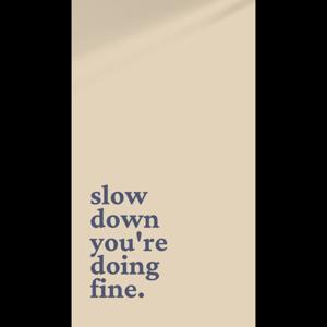 Slow Down You’re Doing Fine
