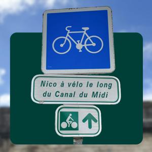 Nico à vélo - Canal du Midi
