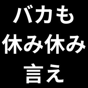 バカも休み休み言え