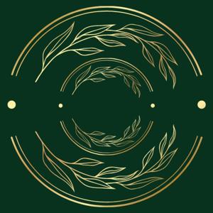 Golden Circles Green Vines