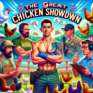 Man Versus Chicken.  The Great Chicken Showdown