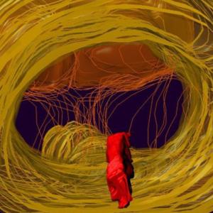 Пёс заходит в пещеру