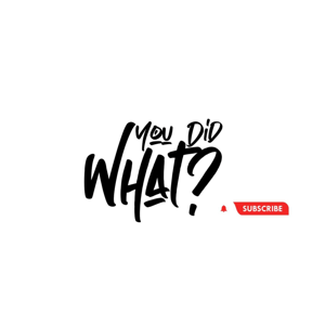 You Did What