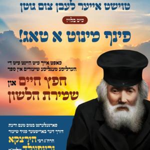 ספר חפץ חיים באידיש ע''י הרב הירצקא גרינפעלד שליט"א