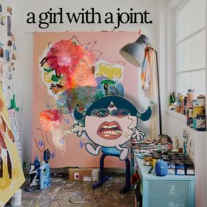 a girl with a joint.