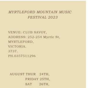 Myrtleford Mountain Music Festival