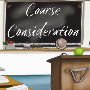 Course Consideration