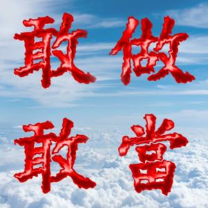 敢做敢當 (dare to act and to take the consequences)