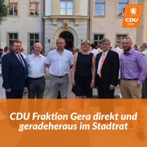 CDU Fraktion Gera direkt und geradeheraus im Stadtrat