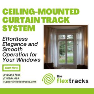 Shower Curtain Track System for Easy