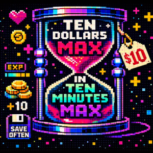 Ten Dollars Max in Ten Minutes Max